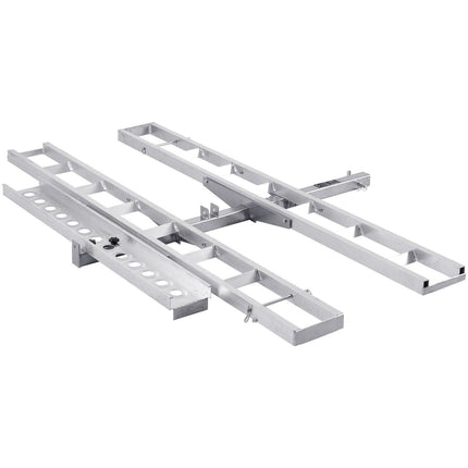 Motorcycle Carrier, 2-Bike 272.15KGS Aluminum Motorcycle Carrier Hitch Mount, Loading Ramp, Scooter Dirt Bike Trailer Hauler, Ratchet Straps and Stabilizer, for Car, Truck with 2" Hitch Receiver.