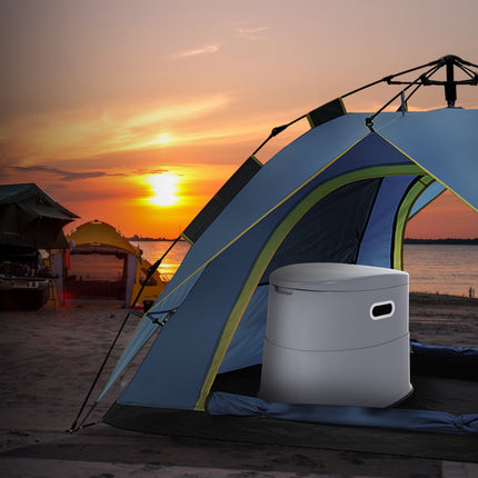Portable Toilet for Camping, Porta Potty with 5L Detachable Inner Bucket & Removable Paper Holder, Commode with Dual Lids, Travel Toilet for Adults Kids Outdoor Camping Car Long Road Trips.