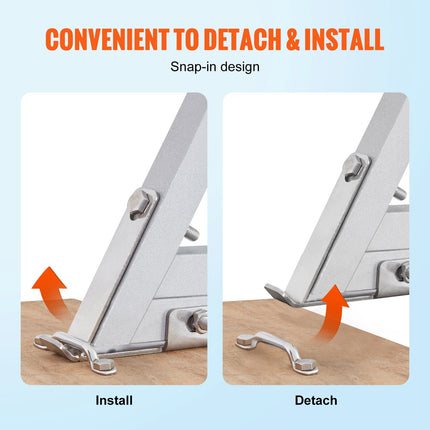 Removable Dock Ladder 5 Steps, 159 kg Load Capacity, Pontoon Boat Ladder with 4'' Wide Step & Nonslip Design for Ship/Lake/Pool/Marine Boarding.