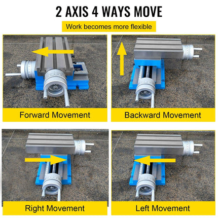 Milling Machine Cross Slide Worktable 4''x7.3'' 2 Axis Compound Precision.