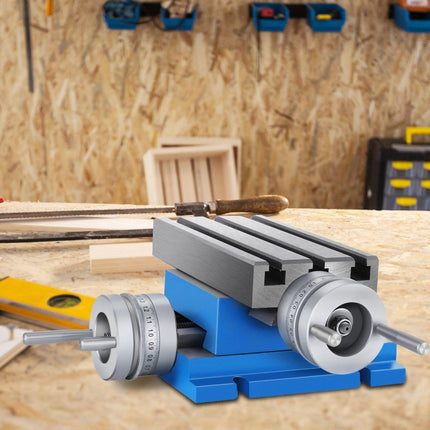 Milling Machine Cross Slide Worktable 4''x7.3'' 2 Axis Compound Precision.