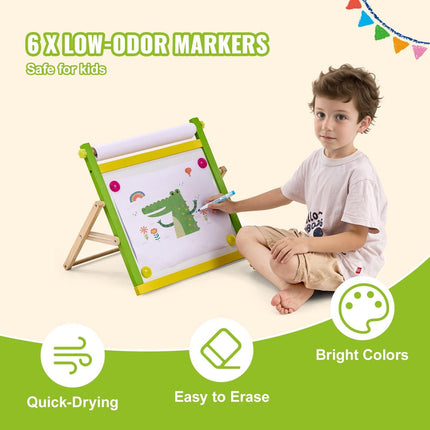 Easel Accessory Set Chalk & Markers & Paper Rolls 32PCS for Standing Easel.