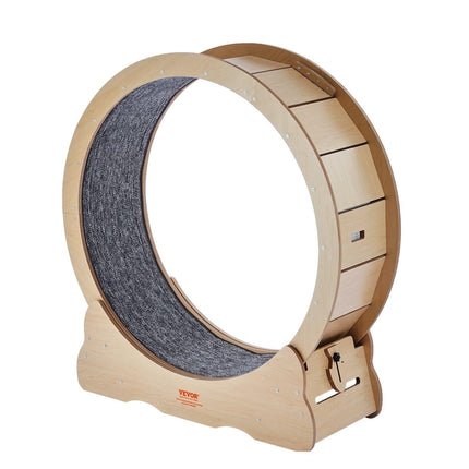 Cat Exercise Wheel, Large Cat Treadmill Wheel for Indoor Cats, 35.8 inch Cat Running Wheel with Detachable Carpet and Cat Teaser for Running/Walking/Training, Suitable for Most Cats.