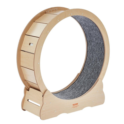 Cat Exercise Wheel, Large Cat Treadmill Wheel for Indoor Cats, 35.8 inch Cat Running Wheel with Detachable Carpet and Cat Teaser for Running/Walking/Training, Suitable for Most Cats.