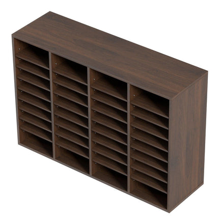 Literature Organizers, 36 Compartments Office Mailbox with Adjustable Shelves, Wood Literature Sorter 997x305x680 mm for Office, Home, Classroom, Mailrooms Organization, EPA Certified Brown.