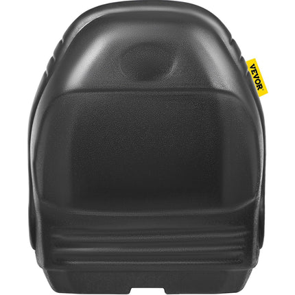 Universal Lawn Tractor Seat Replacement, Compact High Back Mower Seat, Black Vinyl Forklift Seat, Central Drain Hole Skid Steer Seat with Mounting Bolt Patterns of 8" x 11.5" & 11.25" x 11.5".