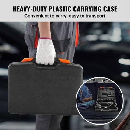 Torque Multiplier, Heavy Duty Torque Multiplier Wrench Set, 1 Inch Drive Lug Nut Wrench Torque Multiplier, 1:64 6800N.m Lug Nut Remover, with 8 Sockets and Storage Case for Truck Trailer RV.