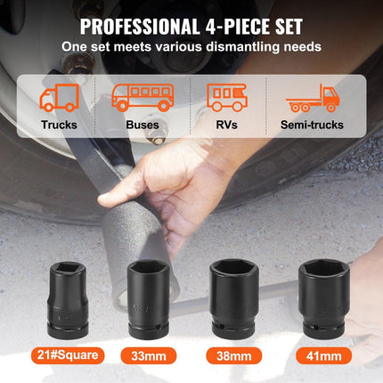 Torque Multiplier, Heavy Duty Torque Multiplier Wrench Set, 1 Inch Drive Lug Nut Wrench Torque Multiplier, 1:58 4800N.m Lug Nut Remover, with 4 Sockets and Storage Case for Truck Trailer RV.