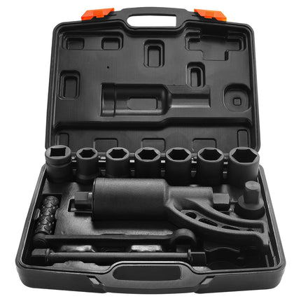 Torque Multiplier, Heavy Duty Torque Multiplier Wrench Set, 1 Inch Drive Lug Nut Wrench Torque Multiplier, 1:58 4800N.m Lug Nut Remover, with 8 Sockets and Storage Case for Truck Trailer RV.
