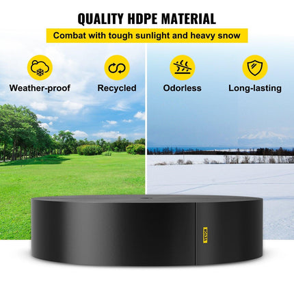 Landscape Edging, 25.4cm Depth 91.44m Total Length, Recycled HDPE Coiled Terrace Board, Flexible Bender Border for Landscaping, Lawn, Garden, Yard, Against Invading Weeds, Black.