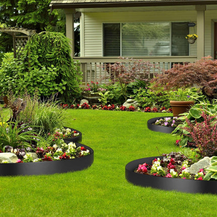 Landscape Edging, 25.4cm Depth 91.44m Total Length, Recycled HDPE Coiled Terrace Board, Flexible Bender Border for Landscaping, Lawn, Garden, Yard, Against Invading Weeds, Black.