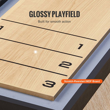 114cm Shuffleboard and Curling 2 in 1 Board Game Portable Tabletop Set.