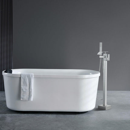 Freestanding Bathtub Faucet, Floor Mount, Freestanding Tub Filler, Shower Mixer Taps, Two Water Modes, Swivel Spout, for Bathing & Showering Pet Bathing Cleaning Drains Toilet Flushing.
