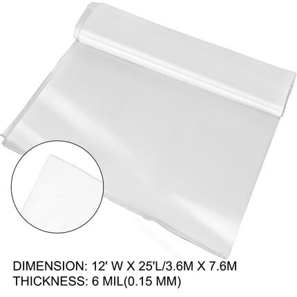 Greenhouse Film, Greenhouse Polyethylene Film 12x25 ft Greenhouse Plastic.