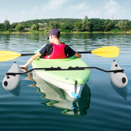 Kayak Outrigger Stabilizer Inflatable Outrigger Float 2PCS PVC w/ Arms Rod.