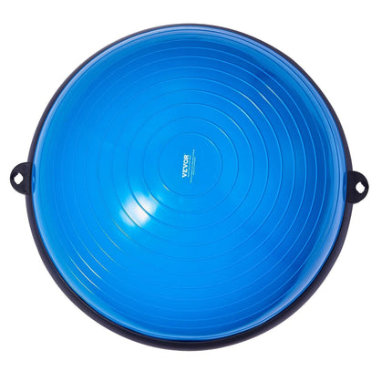 Half Exercise Ball Trainer, 23 inch Balance Ball Trainer, 660lbs Capacity Stability Ball, Yoga Ball with Resistance Bands & Foot Pump, Strength Fitness Ball for Home Gym, Full Body Workout, Blue.