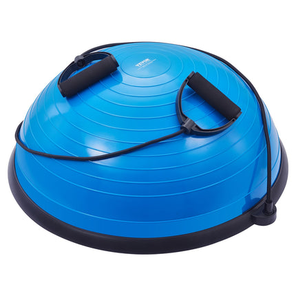 Half Exercise Ball Trainer, 23 inch Balance Ball Trainer, 660lbs Capacity Stability Ball, Yoga Ball with Resistance Bands & Foot Pump, Strength Fitness Ball for Home Gym, Full Body Workout, Blue.