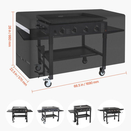66 inch Grill Cover Heavy Duty BBQ Gas Grill Cover Outdoor Waterproof.