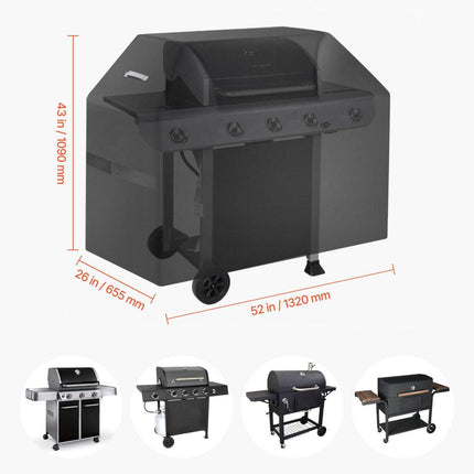 52 inch Grill Cover Heavy Duty BBQ Gas Grill Cover Outdoor Waterproof.