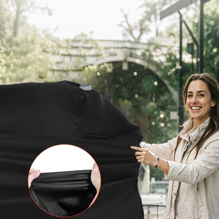 Grill Cover, 63 inch BBQ Covers for Outdoor Grills, Waterproof, Fade Resistant, Weather Resistant Heavy Duty 600D Polyester, Easy On/Off, with Hook-and-Loop Straps, Black.