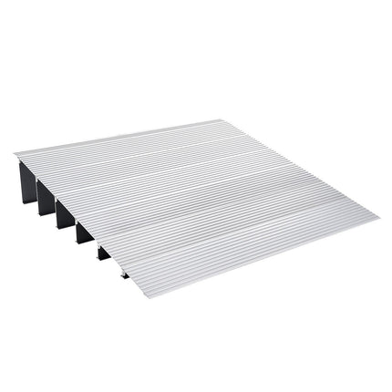 Door Threshold Ramp, 6" Rise, 800 lbs Load Capacity, Door Ramp for Wheelchairs, Aluminum Threshold Ramp for Doorways, Adjustable Modular Threshold Ramp for Wheelchairs, Scooters, Power Chairs.