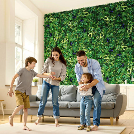 Artificial Grass Wall Panels, 12 PCS 20 x 20 inch, 3D Combination Greenery Boxwood Panel for Indoor Outdoor Green Decor & Ivy Fence Covering, Privacy Backdrop Wall Hedge Screen for Garden.