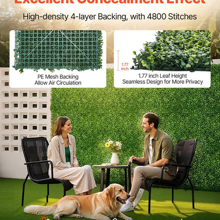 Artificial Grass Wall Panels, 40 x 120 inch, Milan Grass Greenery Boxwood Panel for Indoor Outdoor Green Decor & Ivy Fence Covering, Privacy Backdrop Wall Hedge Screen for Garden.