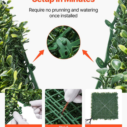 Artificial Grass Wall Panels, 40 x 120 inch, Milan Grass Greenery Boxwood Panel for Indoor Outdoor Green Decor & Ivy Fence Covering, Privacy Backdrop Wall Hedge Screen for Garden.