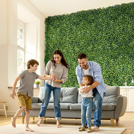 Artificial Grass Wall Panels, 40 x 120 inch, Milan Grass Greenery Boxwood Panel for Indoor Outdoor Green Decor & Ivy Fence Covering, Privacy Backdrop Wall Hedge Screen for Garden.