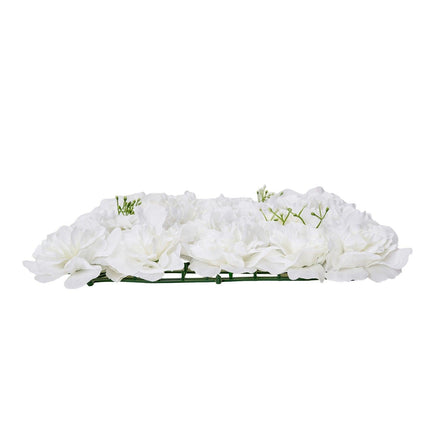 3D Flower Wall Panel, 24 PCS 15 x 15 inch, Artificial Floral Wall Background Mesh Backing Mat,Seamless Design&Easy Installation for Wedding Valentines Day Home Baby Party Backdrop Decor,White.