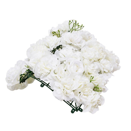 3D Flower Wall Panel, 24 PCS 15 x 15 inch, Artificial Floral Wall Background Mesh Backing Mat,Seamless Design&Easy Installation for Wedding Valentines Day Home Baby Party Backdrop Decor,White.