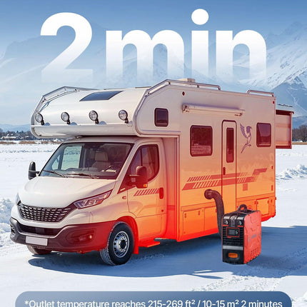 Diesel Heater, 8KW, DC 12V, All in One Portable Diesel Air Heater with Bluetooth APP Control, Remote Control and LCD Screen, 4.5 L Fuel Tank for Vehicles, Vans, RVs, Campers, and Garages.
