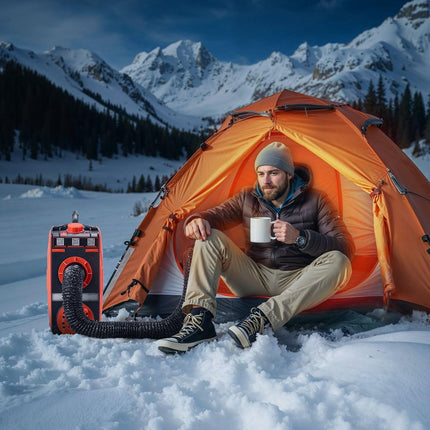 Diesel Heater, 8KW, DC 12V, All in One Portable Diesel Air Heater with Bluetooth APP Control, Remote Control and LCD Screen, 4.5 L Fuel Tank for Vehicles, Vans, RVs, Campers, and Garages.
