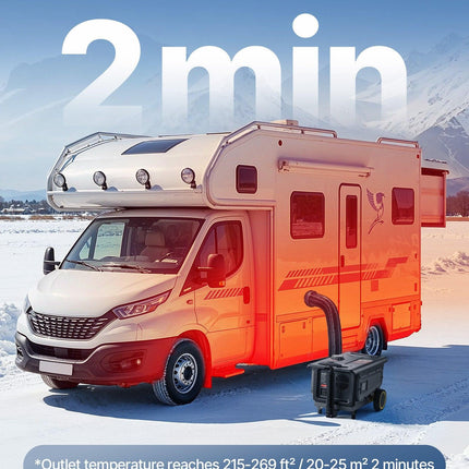 Diesel Heater, 8KW, DC 12V/24V, All in One Portable Diesel Air Heater with Bluetooth APP Control, Remote Control and LCD Screen, Trolley Design, 5 L Fuel Tank for Trucks, Vans, RVs, Campers.