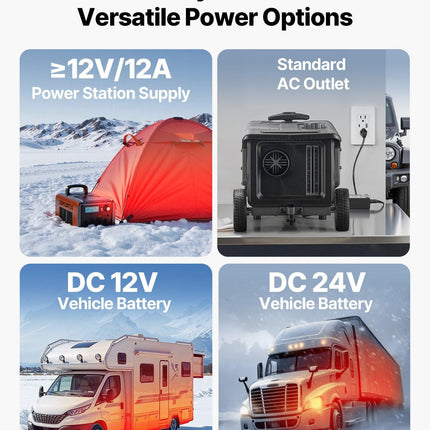 Diesel Heater, 8KW, DC 12V/24V, All in One Portable Diesel Air Heater with Bluetooth APP Control, Remote Control and LCD Screen, Trolley Design, 5 L Fuel Tank for Trucks, Vans, RVs, Campers.