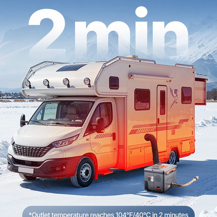 Diesel Heater, 8KW, DC 12V/24V, All in One Portable Diesel Air Heater with Bluetooth APP Control, Remote Control and LCD Screen, 5 L Fuel Tank for Trucks, Vans, RVs, Campers, and Garages.