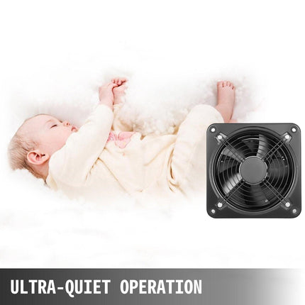 Industrial Ventilation Extractor Metal Axial Exhaust Commercial 12 inch Air Blower Fan 250MM opening exhaust fan 2800 RPM Low Noise Stable Running.