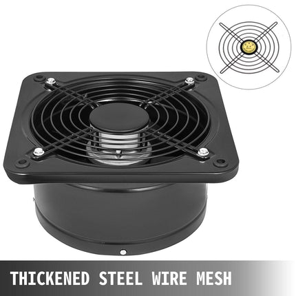 Industrial Ventilation Extractor Metal Axial Exhaust Commercial 12 inch Air Blower Fan 250MM opening exhaust fan 2800 RPM Low Noise Stable Running.