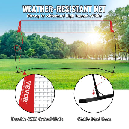 Freestanding Volleyball Training Net for Indoor or Outdoor Use, Adjustable Height Portable Net System with Carrying Bag, Professional Volleyball Practice Trainer for Hitting or Serving Drills.