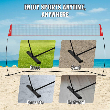 Freestanding Volleyball Training Net for Indoor or Outdoor Use, Adjustable Height Portable Net System with Carrying Bag, Professional Volleyball Practice Trainer for Hitting or Serving Drills.