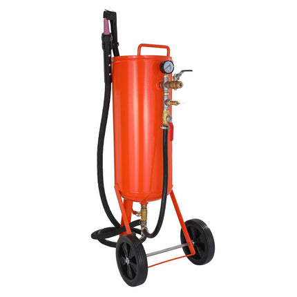 10 Gallon Heavy-Duty Sand Blaster, 60-110 PSI High Pressure Sandblaster, Portable Abrasive Blasting Tank, Air Sand Blasting Kit with 2 Ceramic Nozzles & 7.5ft Hose for Stain, Rust, Paint Removal.