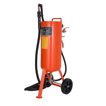 10 Gallon Heavy-Duty Sand Blaster, 60-110 PSI High Pressure Sandblaster, Portable Abrasive Blasting Tank, Air Sand Blasting Kit with 2 Ceramic Nozzles & 7.5ft Hose for Stain, Rust, Paint Removal.