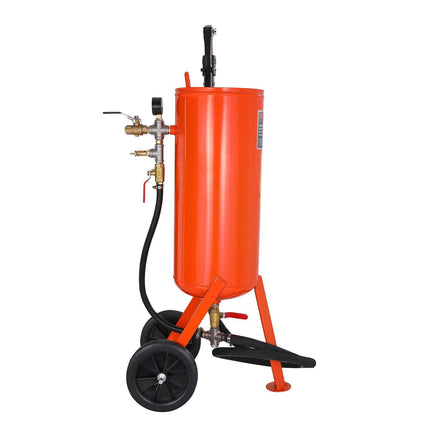 10 Gallon Heavy-Duty Sand Blaster, 60-110 PSI High Pressure Sandblaster, Portable Abrasive Blasting Tank, Air Sand Blasting Kit with 2 Ceramic Nozzles & 7.5ft Hose for Stain, Rust, Paint Removal.