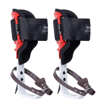 Tree Climbing Spikes, 1 Pair Aluminum Climbing Spurs, 350lbs Load Capacity Tree Climbing Gear with Straps and Spike Protectors, Arborist Equipment for Climbers, Hunting, Fruit Picking, Red.