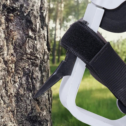 Tree Climbing Spikes, 1 Pair Aluminum Climbing Spurs, 350lbs Load Capacity Tree Climbing Gear with Straps and Spike Protectors, Arborist Equipment for Climbers, Hunting, Fruit Picking, White.
