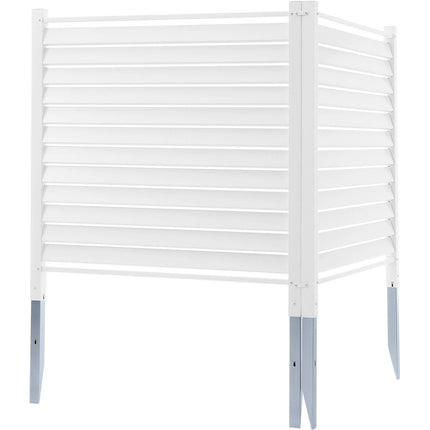 48" W x 48" H Vinyl Privacy Fence Panels, Air Conditioner Fence, Outdoor Privacy Screens for Trash Can, Pool Equipment Enclosure, Privacy Screen Kit Louvered Panels (2 Panels).