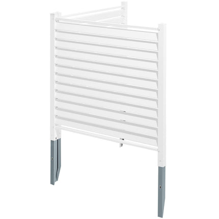 48" W x 48" H Vinyl Privacy Fence Panels, Air Conditioner Fence, Outdoor Privacy Screens for Trash Can, Pool Equipment Enclosure, Privacy Screen Kit Louvered Panels (2 Panels).