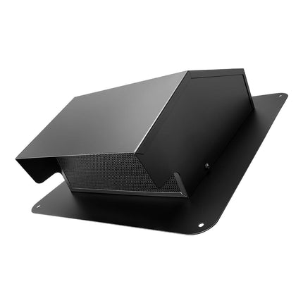 149 mm Hooded Wall Vent Cover SPCC Steel Roof Exhaust 1 Pack Black.