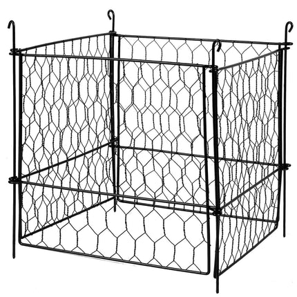 4 Pack Plant Protector from Animals, 13.4'' x 13.4'' Chicken Wire Plant Protector, Plant Cages for Outdoor Plants, Flowers & Vegetables, Keeps Bunny Chicken Squirrels Out, 16pcs Metal Mesh.