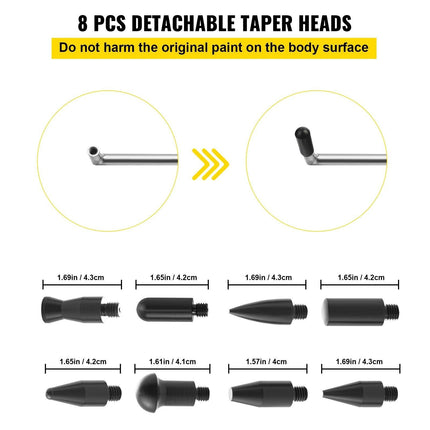 Rods Dent Puller Stainless Steel Paintless Repair Kits Hail Removal 13 PCS.